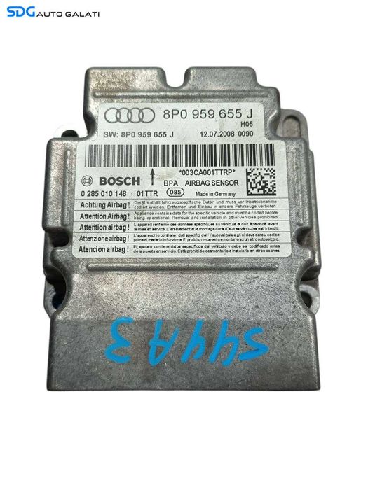 Unitate Modul Calculator Control Airbag Audi A3 8P1 2004 - 2013 Cod 8P0959655J [L6723]
