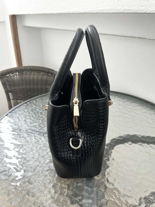 Geanta Top Handle Piele Naturala Model Croc Paul Costelloe