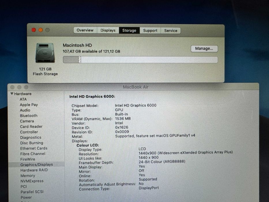 13.3' Core i5 Apple MacBook Air 2015 4GB RAM/128GB SSD/Бат 8 ч