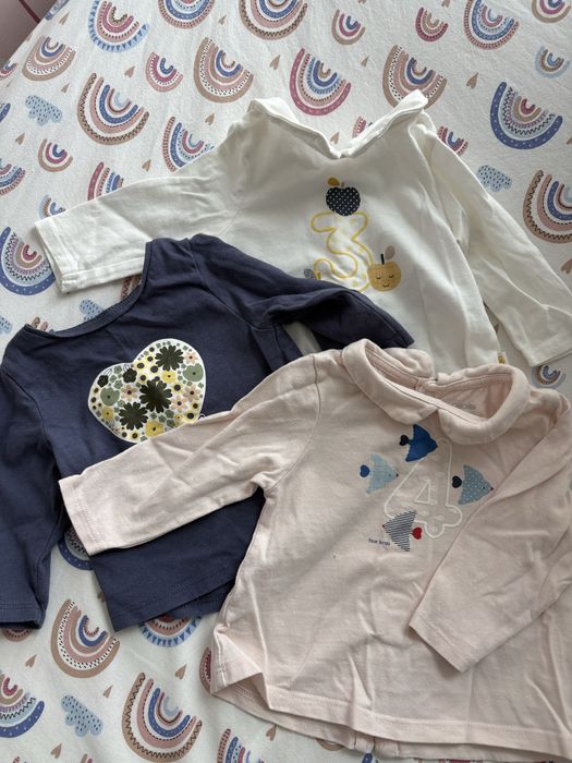 Дрехи за бебе момиче на Obaibi 62, 68, 74 и подаръци