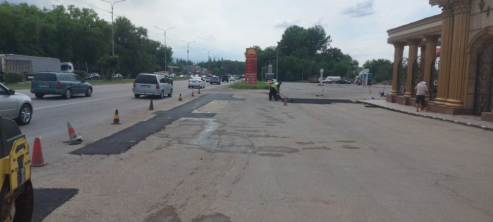 Асфальтирование, Ямочный ремонт, Асфальт