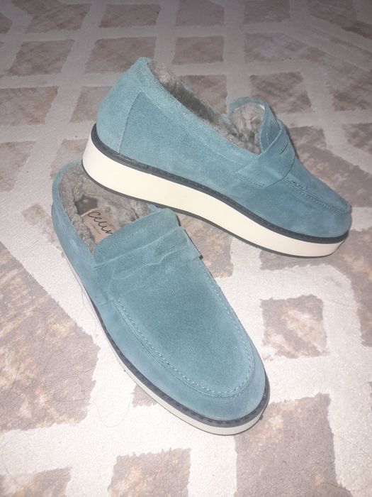 Зимние натуральные  лоферы