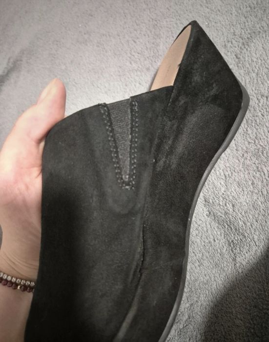 Papuci Marina Seval din piele și catifea !