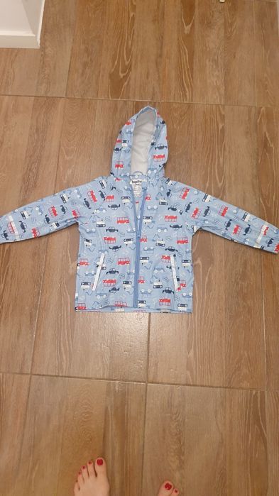 Geaca parca baieti CADOU pantaloni NOI din denim, marime 98-104