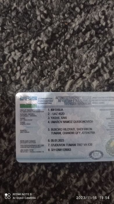 Uvazig mashina yaxshi