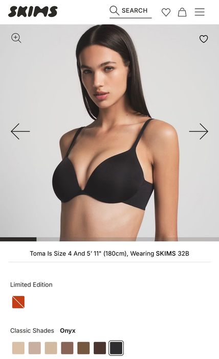 SKIMS Ultimate Tear Drop Push-Up Bra 36C (оригинал)