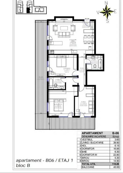 Apartament 4 Camere Premium | Iancu Nicolae | Terasa Generoasa — fotografia 3