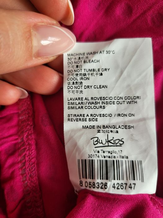 Rochie roz cu buline negre din 95% bumbac, pentru bebeluși, 9-12 luni, 74 cm, model Ladybug