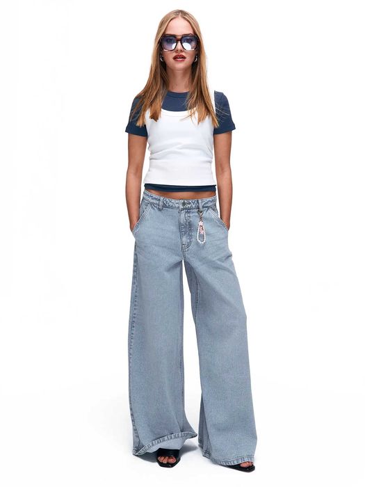 Дамски широки дънки 34-44