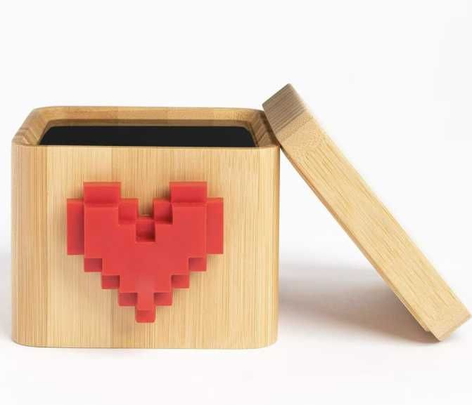 Cutie pentru mesaje de dragoste LoveBox, alb-negru, 3.5 inch