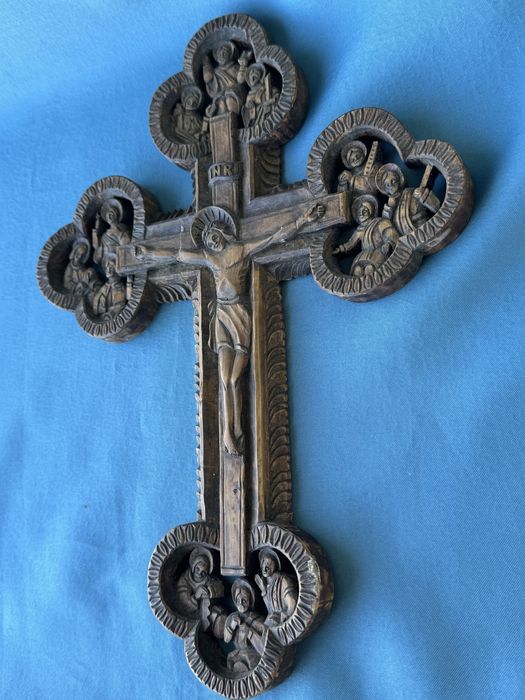 УНИКАЛЕН Стар кръст , Исус Христос , ДЪРВОРЕЗБА