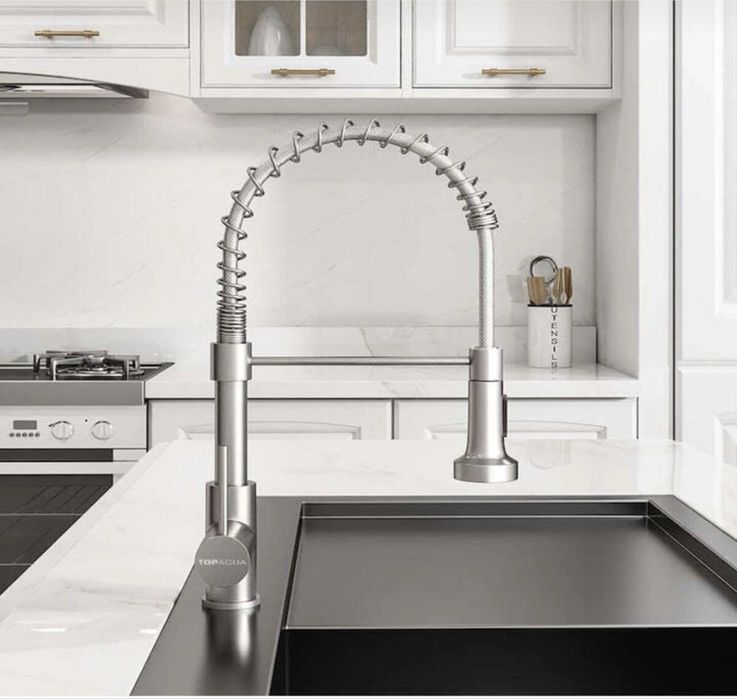 Baterie Bucatarie Chiuveta Flexibila HydroFlex, Extractabil, INOX