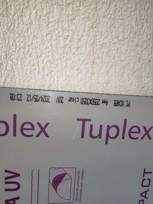 Tabla Tuplex polycarbonate transparenta solid sheet 2XUV