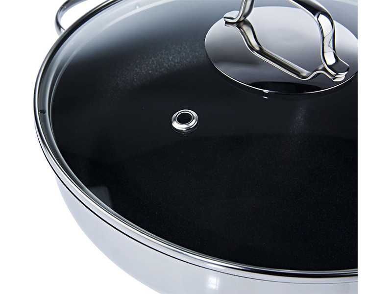 НОВИ! Тиган за задушаване 28см с капак съд за готвене