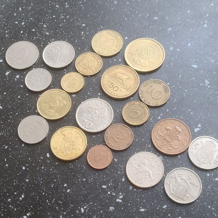 Monede colectie comune+ 2 bancnote