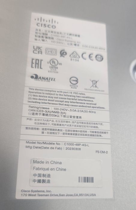 Switch Cisco nou C1000-48P- 4G-L