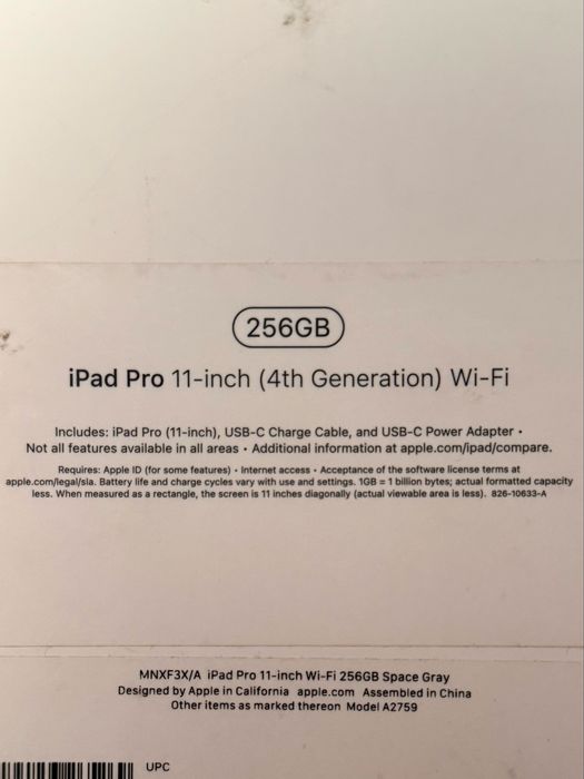 iPad Pro 11” (4th Gen, M2) 256GB Wifi + Apple Pencil 2