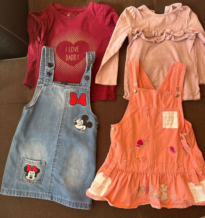 Дрехи за момиче 92 - 98 см есен зима лот