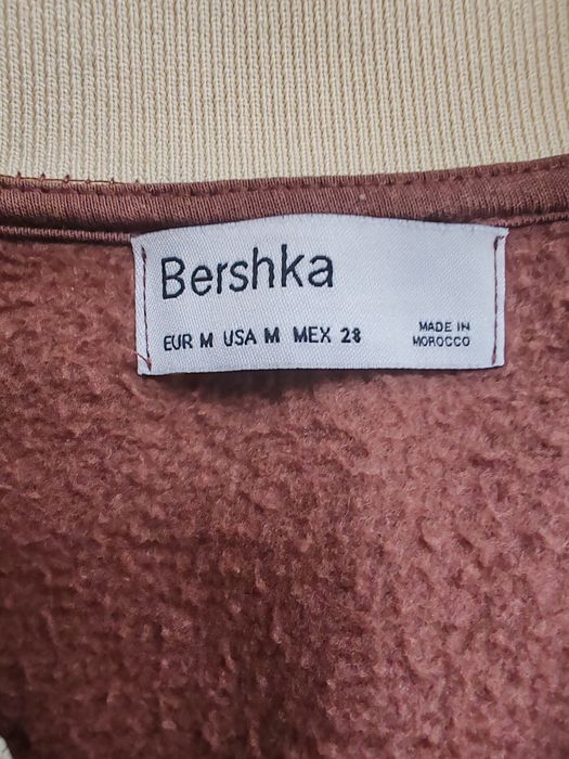 Jachetă Bomber Bershka "Focus on the Good" – Stil College / Varsity (Stare Excelentă)