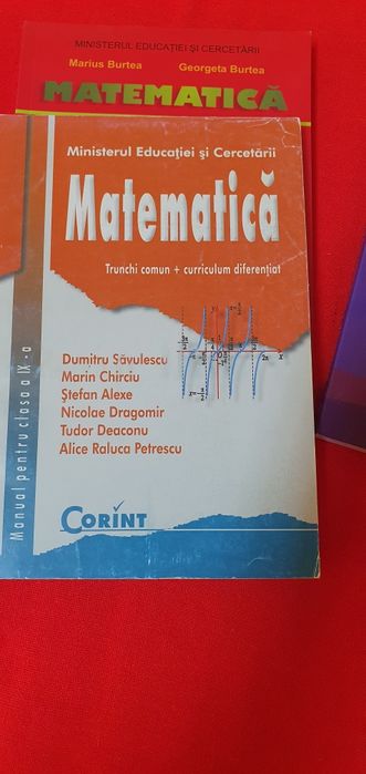 Manuale matematică, clasele 9,10 ,11, 12.