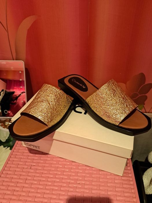 Дамски чехли естествена кожа