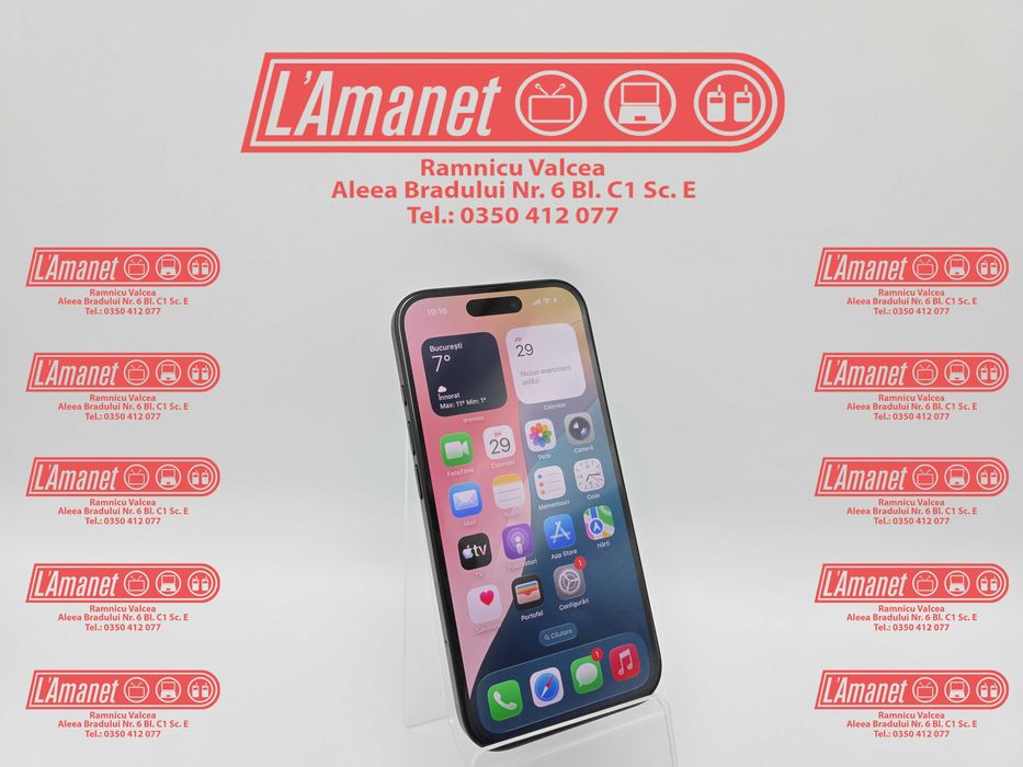 iPhone 16 Black 128GB Neverlock FullBox Garantie Bat 100% 6 Incarcari