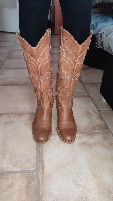 Кожени ботуши естествена кожа YKX&Co