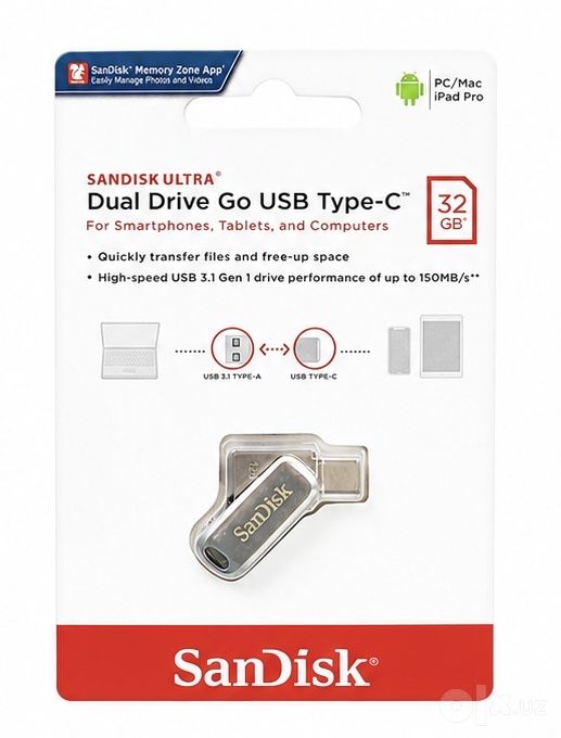 Sandisk Ultra Dual Drive Go USB Type-C /16/32/64/128 Gb /Доставка 24/7
