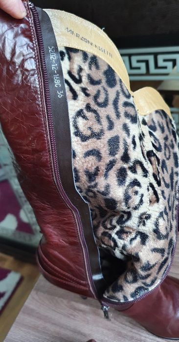 Сапоги осенние-весенние кожаные