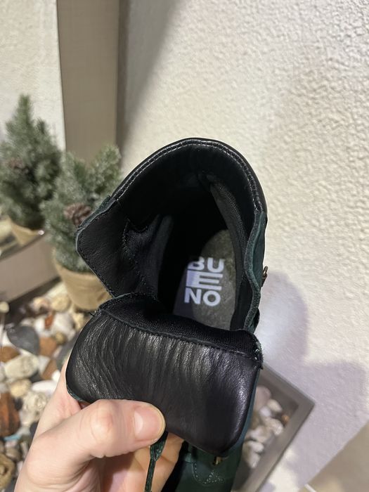 Зелени боти естествен велур