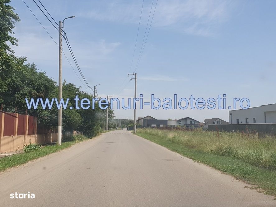 Teren Balotesti,langa padure,case construite pe strada, 61000 euro
