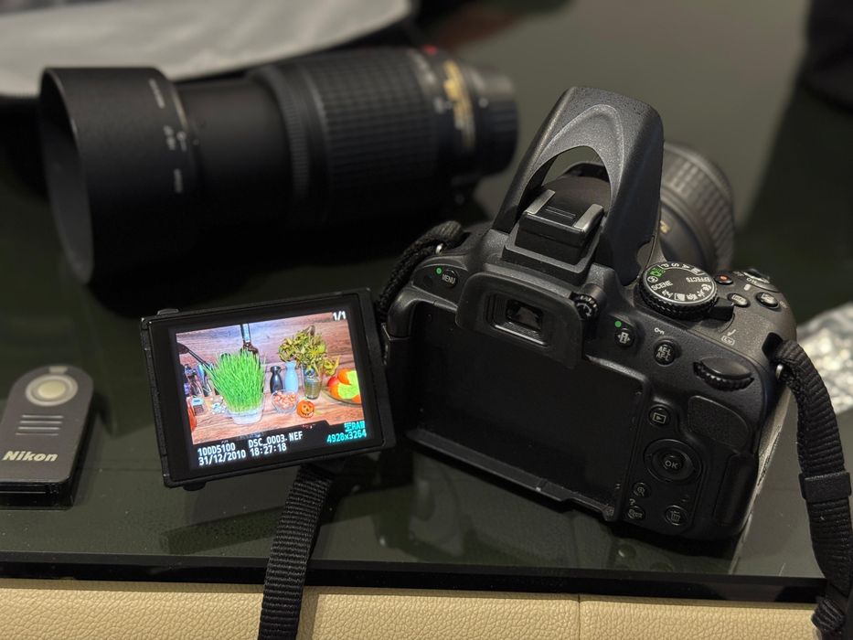 NIKON D5100 Aparat Foto DSLR Kit complet cu 2 Obiective si telecomanda