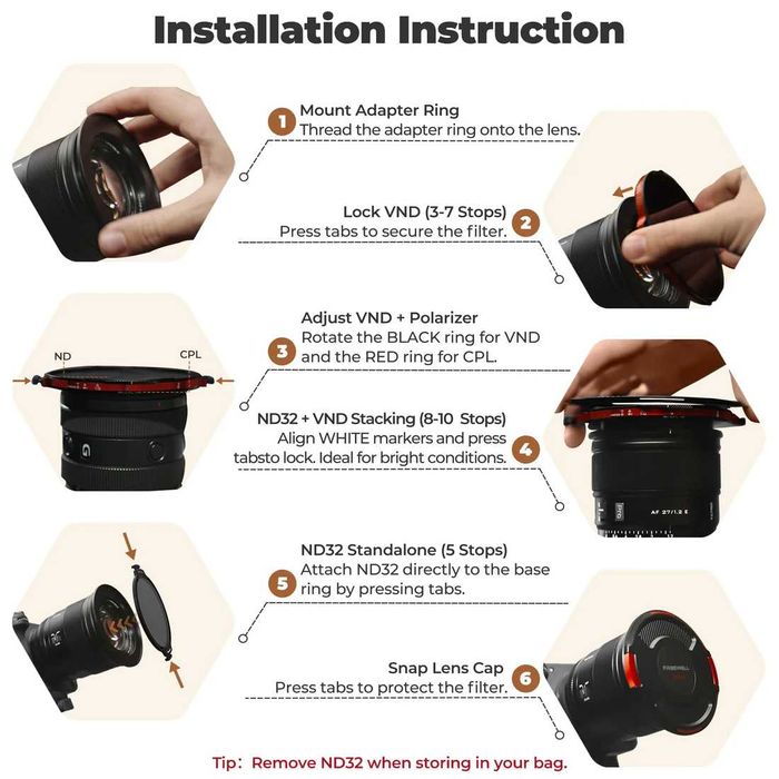 Freewell Real Locking VND/CPL Професионална хибридна филтърна система