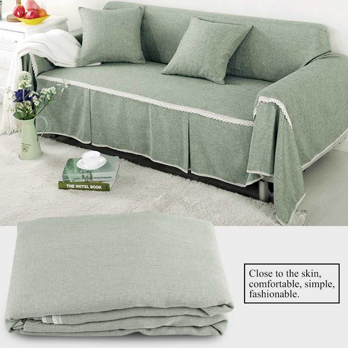 Калъфка за диван протектор ленена, размер 4места