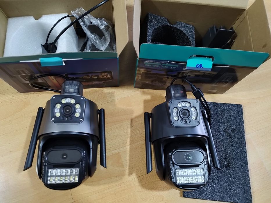 Camera Supraveghere Exterior Dubla, Wireless, 2Lentile,Wifi, V380pro