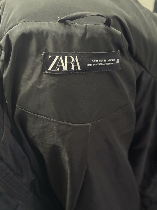 Geaca dama lunga Zara cu puf de gasca