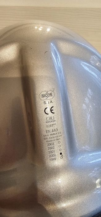 Casca pompier cu vizor dublu, noua, Made in italy