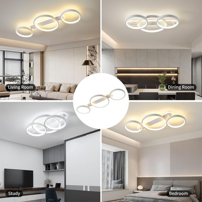 Lustra Smart cu telecomanda - culoare alb natural - nou!