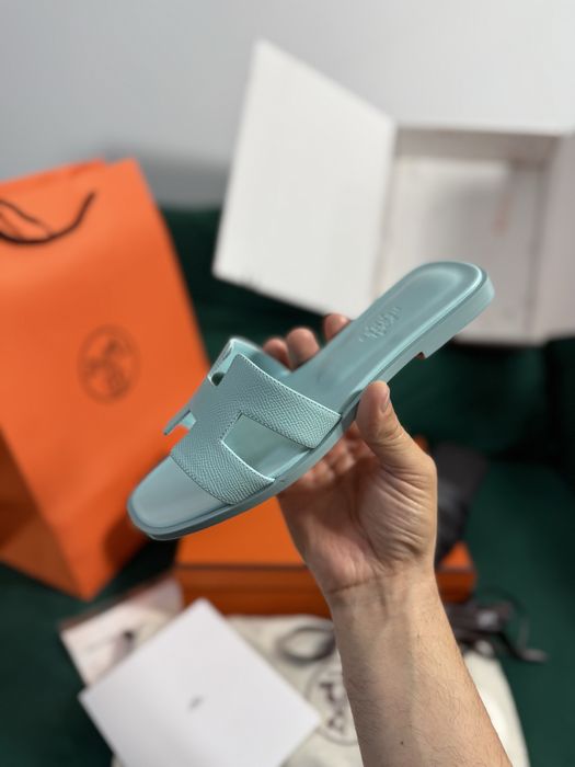 Papuci Hermes piele naturala 100% Full Box colectie noua