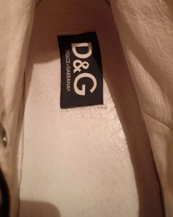 Sneakers Inalti - Barbati - D&G - Dolce & Gabbana Piele Naturală Vitel, Mărimea 40 Originali