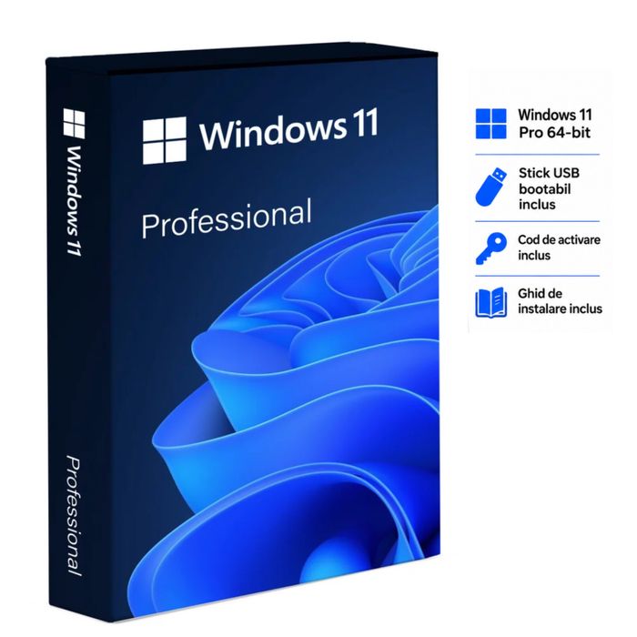 Licenta Windows 11 Pro Retail + Kit de instalare cu Stick USB