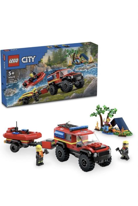 Lego City 60412 Camion 4x4 si barca de pompieri