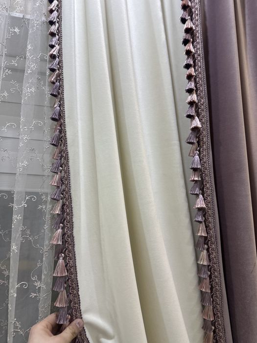 Продам тюль с занавеской на 2 окна