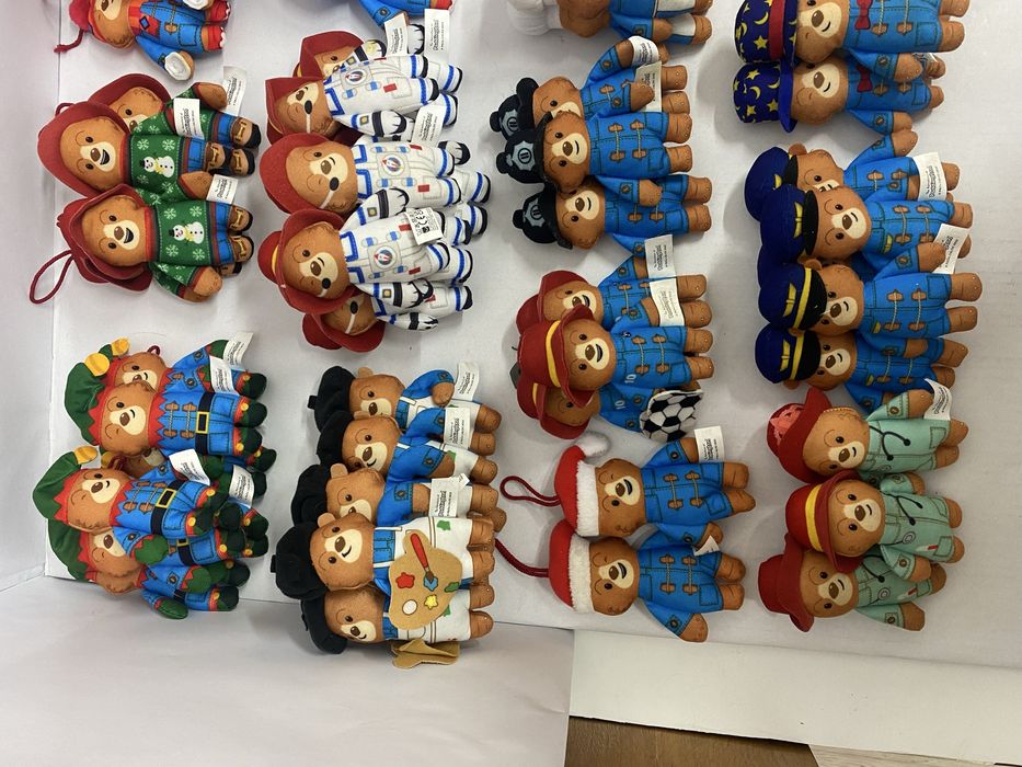 PADDINGTON lot 68 jucării din pluș gen breloc McDonalds 12 cm