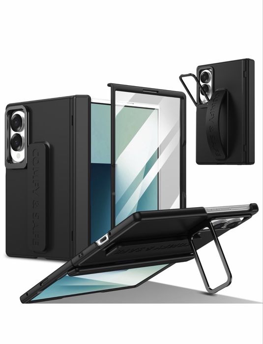 Samsung Z FOLD 8 Z FOLD 8 ULTRA - Husa Plastic 360 Neagra Camera Stand