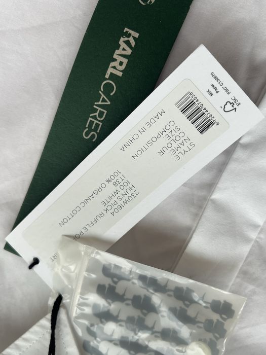 Karl Lagerfeld : Huns Pick Ruffle Poplin Shirt - НОВА XS / Оригинал