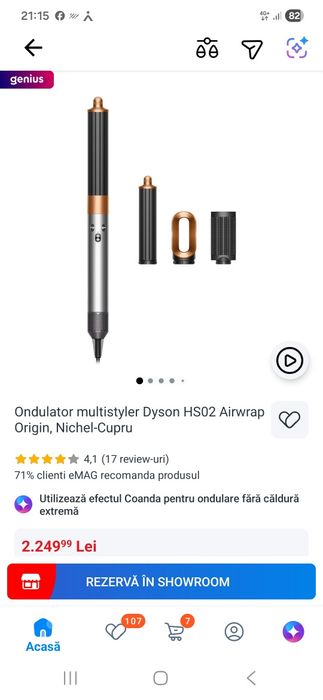 De vanzare ondulator Dyson multistyler HS02 Airwrap Origin Nichel-Cupru
 139 din 181