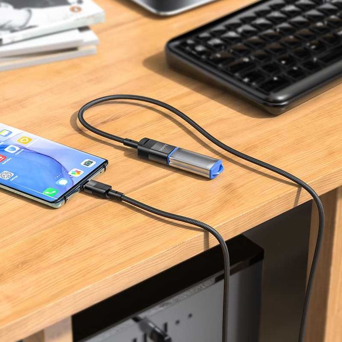 Hoco U107 Кабель удлинитель 1.2м Type-C штекер на USB3.0 OTG