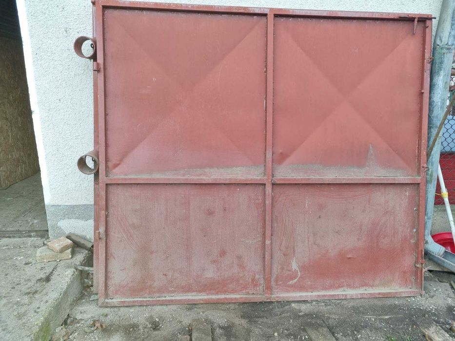 Poarta metalica tabla 2 deschideri protectie lacat