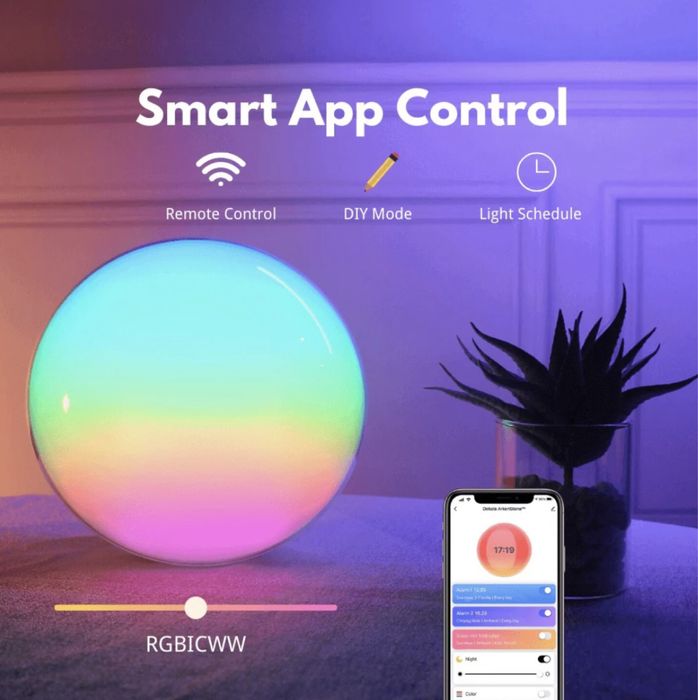 Dekala Sunrise Нощна лампа с будилник и радио